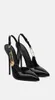 Designer Tambini Slingbacks Donne Drent Scarpe Posini per spille di sicurezza Luxury Pompe da 100 mm in pelle Piccola alta TAVO Punte EU3539 con scatola D6552474