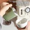 Canecas leite arremessador espumante ergonômico jarro jarro inoxidável alimento alimento resistente a utensílios de café