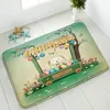 Badmatten Pasen Non-slip badkamer Mat Cartoon Ei Bloem Groene Leaf Plant Slaapkamer Keuken Binnen ingang Doormat Absorberend tapijt