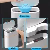 16L Smart Trash Can Sensor Automatic Dustbin Bucket Toilet Toilet Bin Panier à ordures Recyclage pour la salle de bains de salle de bain Home Kitchen