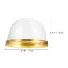 50/100pcs Round Plastic Egg-Yolk Puff Blister Box Container Baking Box Mooncake Dome Boxes Baking Packing Box (Golden Tray)