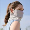 Écharpes anti-UV Protection solaire Masque Face lavable en soie Bandana Bandana confortable réutilisable Scure d'écran