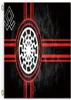 Impressão digital Custom 3x5ft Blang Black Sun Flag 90x150cm Poliéster Kolovrat Símbolo Eslavo Sun Wheel Svarog Solstice Runes Banner9563232