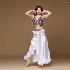 Wear Wear Women Belly Dance Costume Oriental Bellydance Jupe Performance 3pcs Set Bra Belt Bellydancing