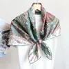 100% твил шелковый шарф женский сад печатать квадратные шарфы шарфы обертывания бандана маленькие хиджабские горды.