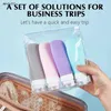 Depolama Şişeleri Seyahat Doldurulabilir Şişe Seti Silikon Yüzü Krem Losyon Şampuan Duş Jel Şişeleme Kozmetik Konteyner Taşınabilir Aracı