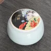 Conjuntos de teaware de estilo chinês máscara facial de ópera de Pequim Cerâmica Mapas de barragem de frutas de frutas de frutas seco Ferramenta de porcelana Ferramenta de porcelana