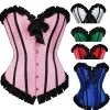 CORSETS POUR FEMMES TOP GOTHIQUE CORSAGE CORSAGE STAUPUNT Vintage Sexy Overbust Busttier Burlesque Carnival Party Clubwear