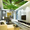 Wallpapers aangepaste 3D plafonds mooi landschap landschap wallpaper bos lucht plafond muurschildering