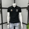 Pi shuai polo skjorta mäns korta ärm sommar modemärke t-shirt smal fit 2022 ny high end halvärm tryckt polo hals t-shirt