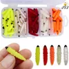 Jyj 1box 3cm Larva Swimbait Silicone Worm Baut-Caoutch Rubber Shrimp Wobbler Carpe Fishy Sodel Fishing Lures Vivid Isca pesca