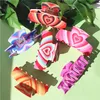 Hangzhi 2022 New Y2k Heart Hair Claw Carine Candy Colore Swirl Love Acrilic Shark Hair Clip per le donne Personalità Capelli Crab