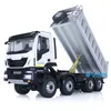 Lesu 1/14 RC Hydraulic Dump Truck slutade 8x8 ESC Motor Light Sound Outdoor Toys