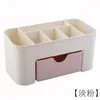 Storage Boxes Cosmetics Box Rotating Pen Holdnity Table Desktop Makeup Brush Orger Vaanizer Lipstick Eyeshadow Powder Puff Shelf