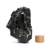 Figurines décoratives Natural Black Tourmaline Spécimens de minerai Crystal Khan Spam Spam Home Stone 31