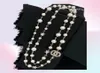 2022 Collier de pull de mode Colliers de pendentif de luxe Colliers de style classique Strings Strings Elegant Pearl Chain Letter Double couche 9495956