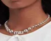Designer Miu Woman kettingen en ketting dames039S glitter kristal korte sleutelketen sieraden3547897