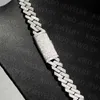 Coutom 8mm ketting Hip Hop Men Sieraden Iced Out Baguette Cut Vvs S925 Silver Sterling Moissanite Diamond Cubaanse ketting