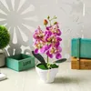 Decorative Flowers 5 Heads Artificial Butterfly Orchid Flower Bonsai Living Decoration Potted Creative Room Plants Home Simulation Fak G7I8