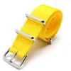 Bandes de montre 2021 CEINTROL DE CEAUTRE DE MONTRE NYLON 18 mm 20 mm 22 mm 24 mm STRAPLE ACIER JAUNE DELAGE CLASP247N