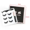 Neue 3/4pairs Magnetische Wimpern falsche Wimpern wiederholt Verwenden Sie Wimpern wasserdichte Flüssigkeit Eyeliner handgefertigtes Wimpern Make -up -Werkzeuge