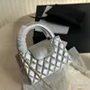 24K Designer Bag Женская сумка для плеча масла масла восковая кожа Diamond Проверка золотой аппаратный аппаратный металлический CC Buckle Luxury Dimbag Mathelass