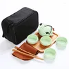 Чайные наборы Travel Tea Tea Set Ding Kiln Ceramic Matte Glaze Один горшок или два домашнего отдыха