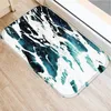 Carpets ZHENHE Blue Sea And Waves Mat Pattern Print Doormat Anti Slip Floor Carpet For Bathroom Kitchen Entrance Rugs Home Decor