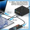 Chargers 160W 5 Port USB -зарядное устройство Staion 15W Беспроводная зарядка быстрого зарядного устройства USBC PD 65W Quick Charger для iPhone 15 14 13 Samsung ноутбук