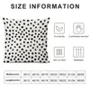 Cuscino preppy pennystroke pois senza punti bianchi e neri Dalmation Design animale Minimal Throw