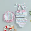 Citgeett Summer Infant Baby Girl Toits de banho Halter Bikini Tops e shorts de praia Capinho de banho Roupas de roupas de banho