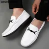 Casual schoenen Loafers rijden man leer echte heren sapato sociale masculino chaussures homme luxe tub