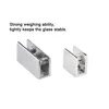 Zinc Alloy Glass Clips Adjustable Wall Mounted Glass Shelf Clamp Bracket 6-10mm Glass Holder Clips Clamp Home Furniture Hardware