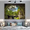 Pokój Tapestry Tapices gobelin krajobraz sztuka sztuka domowy dom Hogar sypialnia masion jardim estetyczny wystrój 2023 TETIZ Y2K ARAZZI WAKING R0411