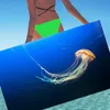Denizaltı mavi denizanası plaj havlu okyanus banyosu havlu banyo yüzmek seyahat duş havlu süper hızlı kuru çok amaçlı havlu