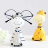 Sunglasses Frames 2 Pcs Resin Glasses Stand Decorative Giraffe Animal Eyeglass Holder Spectacle Display Yellow & Gray