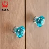 Kak Acrylic Crystal Diamond Furniture Knobs 26mm Contlulful Kitch Babinet Bandles Black Drawer Knobs Door Purniture Furniture Hardwar