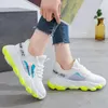 Fitnessschuhe Frauen Sneaker atmungsaktives Mesh Grüne Plattform Ladies Chunky Summer Strick Flats lässig