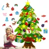 Kids Montessori Toys Fai da te Felt Christmas Tree Wall sospeso Artificial Tree Boys Girls Regalo per bambini Sviluppo di intelligence