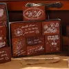 6pc trä gummi stämpeluppsättning växt trämampar stämplar diy handbok material tryck dekorativa resedagbok hantverk leveranser vintage