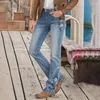 Jeans femininos Xuru - calças européias e americanas de cintura alta bordada para mulheres Slim Fit Denim K1-1109