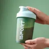 3 Katmanlı Spor Su Şişesi Protein Shaker Açık Mekan Seyahat Taşınabilir Sızdır Yoksa İçki Yazılımı Plastik Benim İçecek Şişesi BPA ÜCRETSİZ 500ml