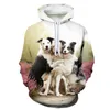 Spring and Autumn Fashion Popular New Dog Series 3D Sweater Capided Turning Versátil Casual