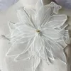 Spettame Dacron fatti fatti fatti fatti a mano Flower a forma ridotta di fiori ricamati Accessori per colletto