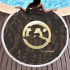 Nowy okrągły ręcznik plażowy mikrofibry cyfrowy okrągły mata Tide marka spersonalizowane wzory okrągły ręcznik do kąpieli z frędzlami