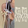 Hårtillbehör Koreansk stil Ribbon Bow Clip Long Tassel Hairpin Söta söta huvudbonader för Women Girls Party Fashion