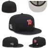 2023 Gevangen hoedenmaten Fit hoed honkbal voetbal Snapbacks ontwerper Flat Hat Active verstelbare borduurwerk katoenpetten Alle teamlogo buiten sport mesh cap maten 7-8