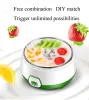 Tillverkare dmwd yoghurt maker 0,8L mini automatisk yoghurt maskin hushåll diy yoghurt verktyg natto ris vin fermenter rostfritt stål tank