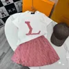 Classics baby tracksuits Summer girls T-shirt suit kids designer clothes Size 110-160 CM Large logo printing t shirt and shorts 24April