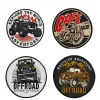 Offroad Extreme Adventue İşlemeli Yama Dünya Rozetleri Aksesuarları Keşfet Cafe Race Hook Loop Aplike Amblem